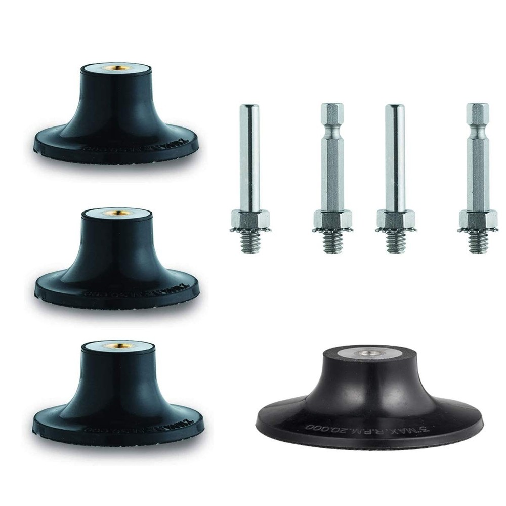 Disc Pad Holder with 1/4" Shanks, 4 Pack
