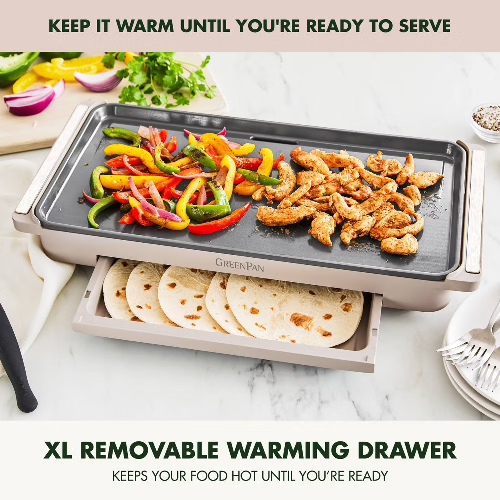 GreenPan Advanced Griddle with Warming Drawer