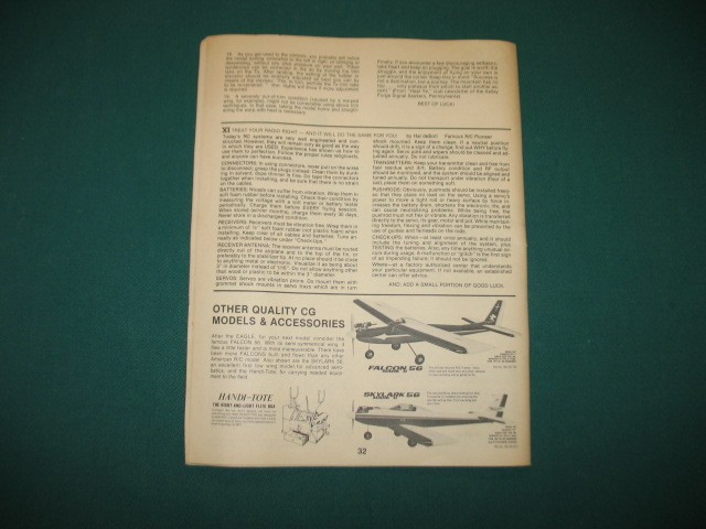 Original Carl Goldberg Eagle 63 RC Model Airplane Building Instructions