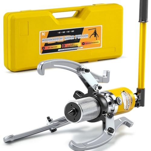 Hydraulic Gear Puller Kit, Wheel Bearing Pulling Separator, 3 Jaw 10 Ton