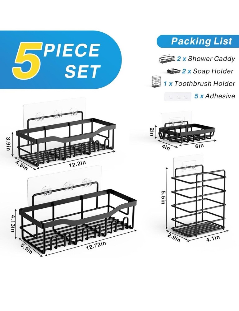 Shower Caddy 5 Piece Set