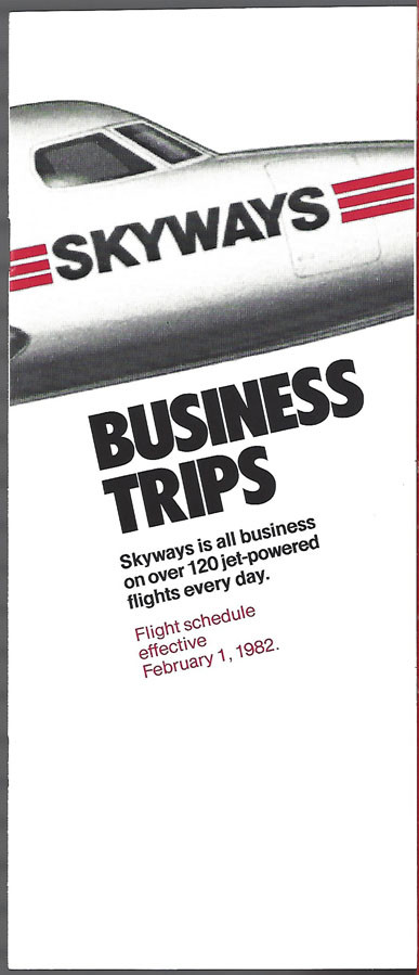 Skyways system timetable 2/1/82 [8071] Buy 4+ save 25%