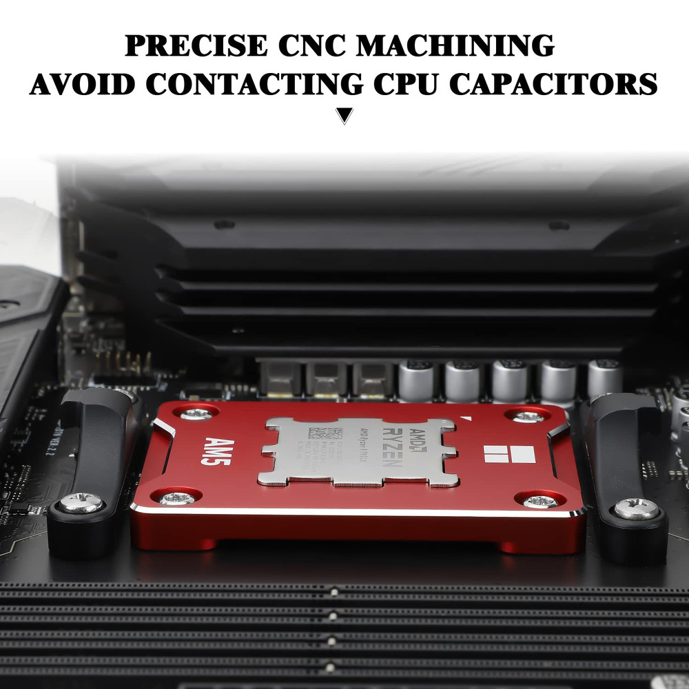 ASF-RED AM5 CPU Holder, Corrective Anti-Bending Fixing Frame, Full-Fit Fixed Non