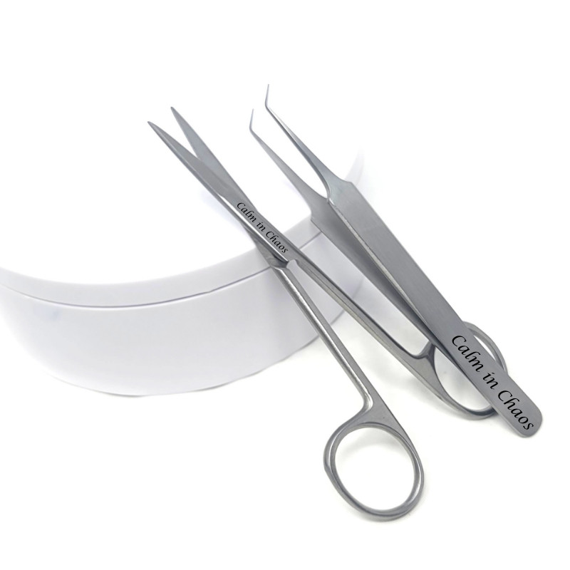 Professional Precision Tool Stainless Steel Scissor & Tweezer Set for Sharp Work