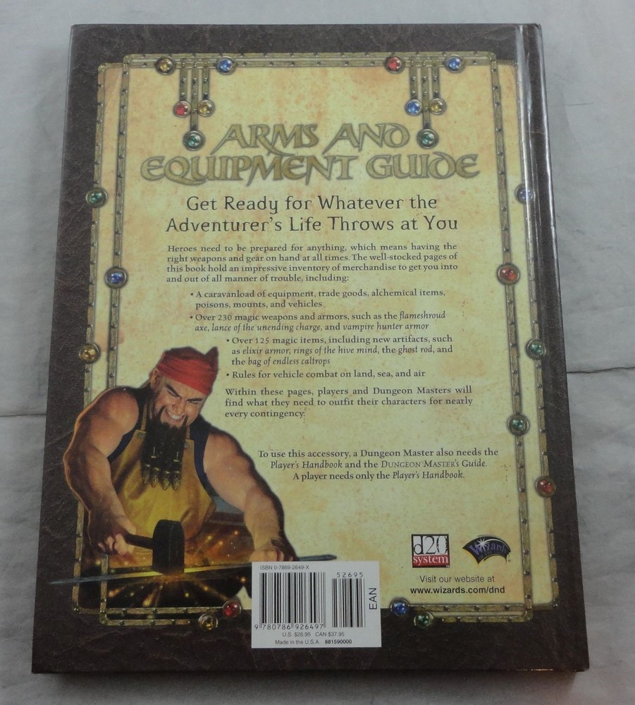 Dungeons & Dragons d20 3rd Ed: Arms and Equipment Guide D&D WTC88159