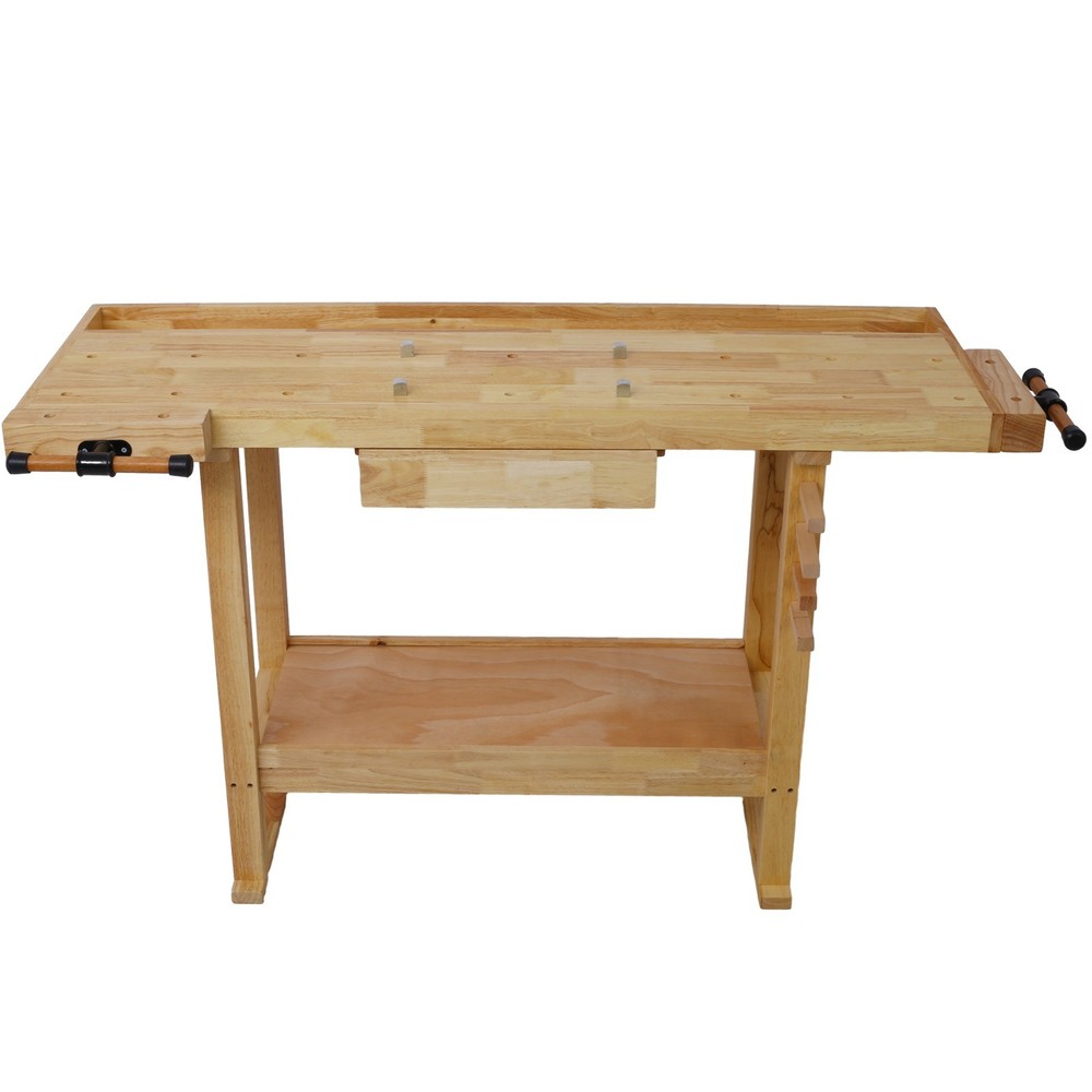 55" Heavy-Duty Wood Workbench w/ 9" Rapid Vise