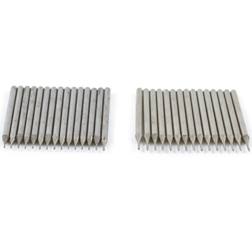 30Pcs 0.5 0.8mm Diamond Drill Bits Set Micro Hole Saws Lapidary Tools for Stone