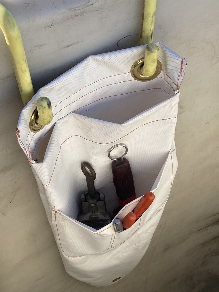 Lineman Bucket Bag, Compression Tool/ACSR Cutters Holder, Lineman Tool, White