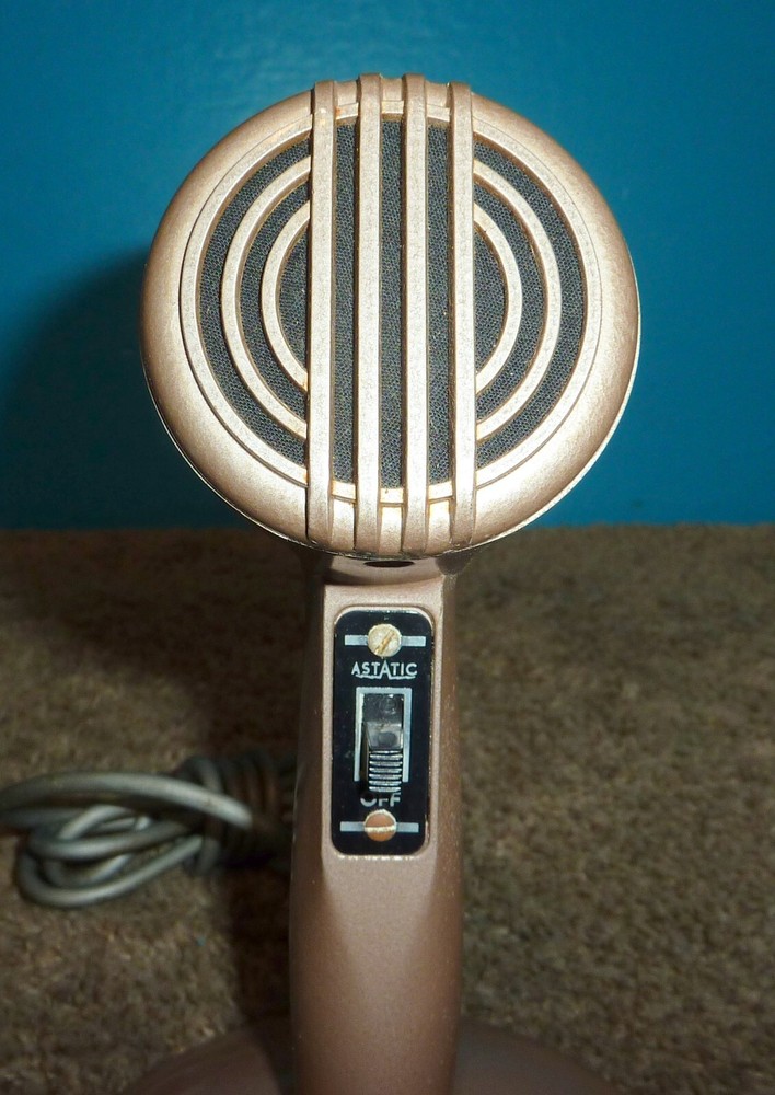 Astatic 200 Desktop Bullet Microphone Good Condition-