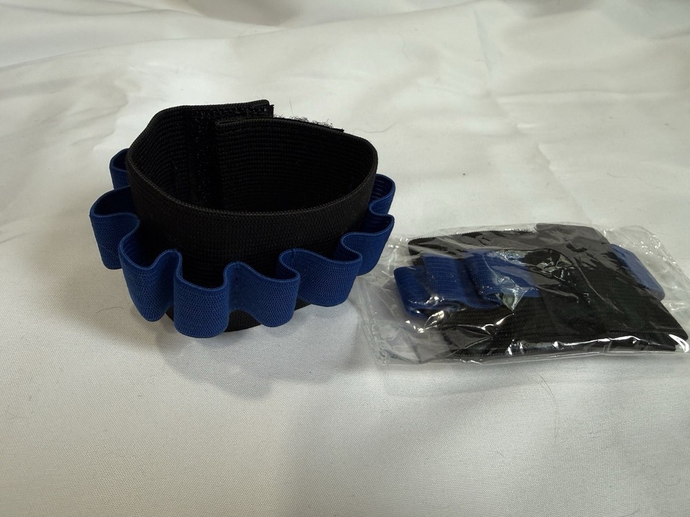 Adjustable Black Blue Elastic Nylon Cartridge Belt