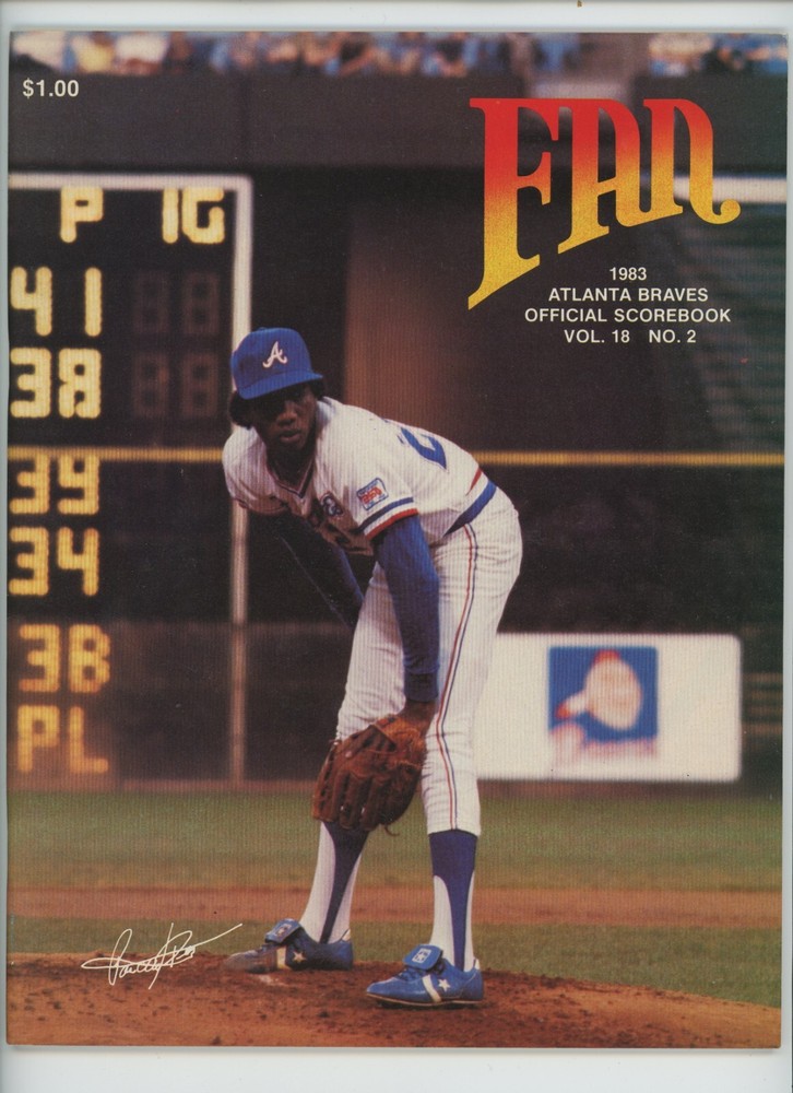 Atlanta Braves Cubs 1983 Program Unscored