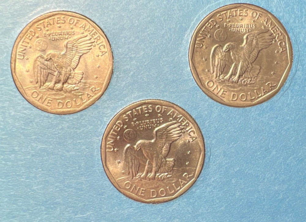 Susan B Anthony 1979 Uncirculated FIRST YEAR MINT SET (P, D, & S).