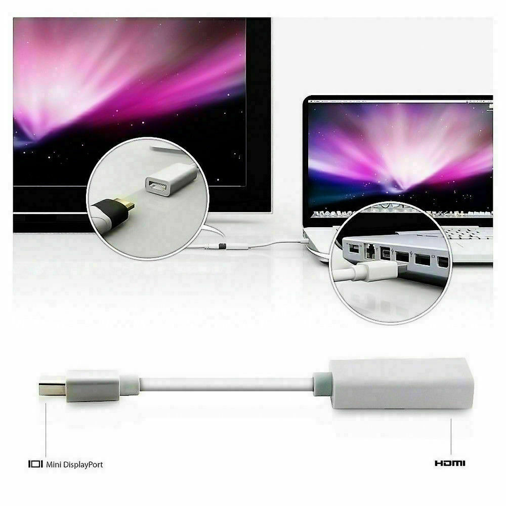 NEW For MacBook Pro Mini DP to HDMI Adapter Cable Thunderbolt Display Port