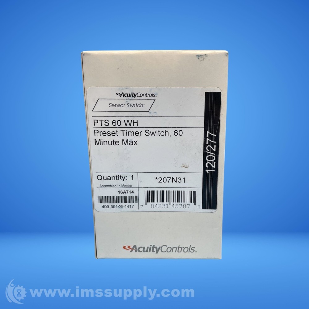 Acuity Controls PTS 60 WH Timer Switch FNOB