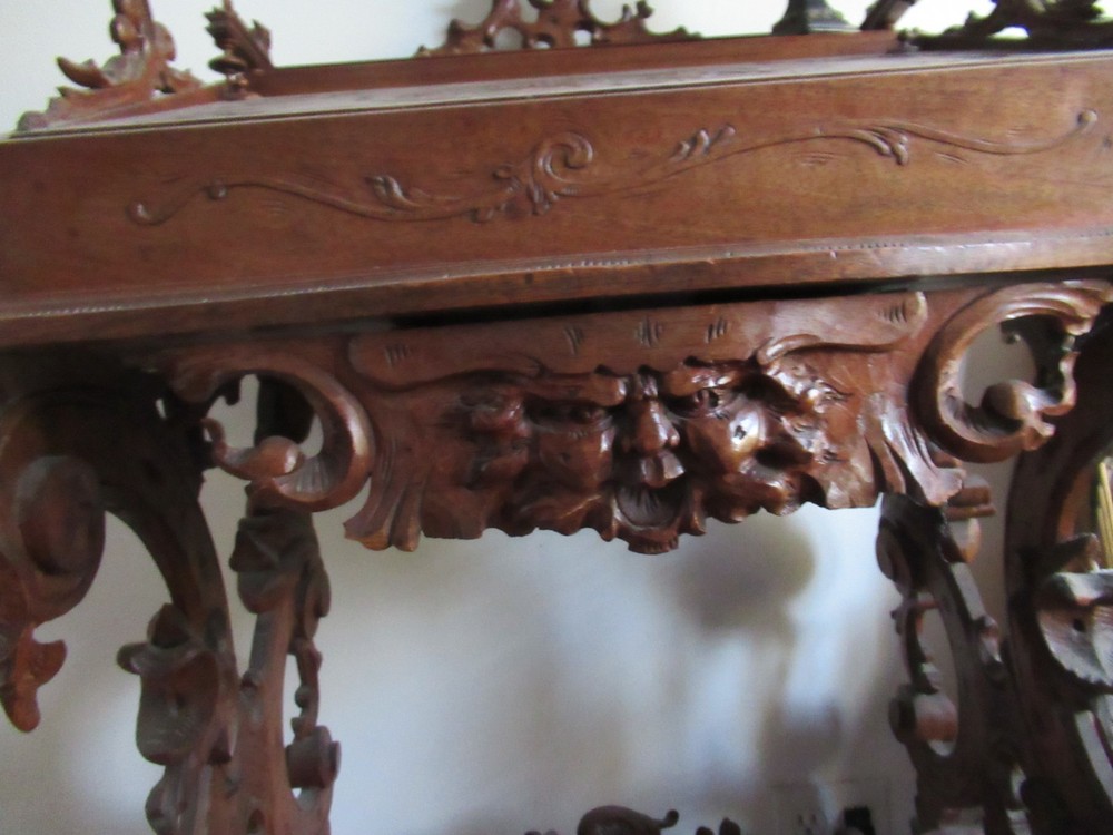 16th Century Solid Walnut Baroque secretary with original oiled finish.