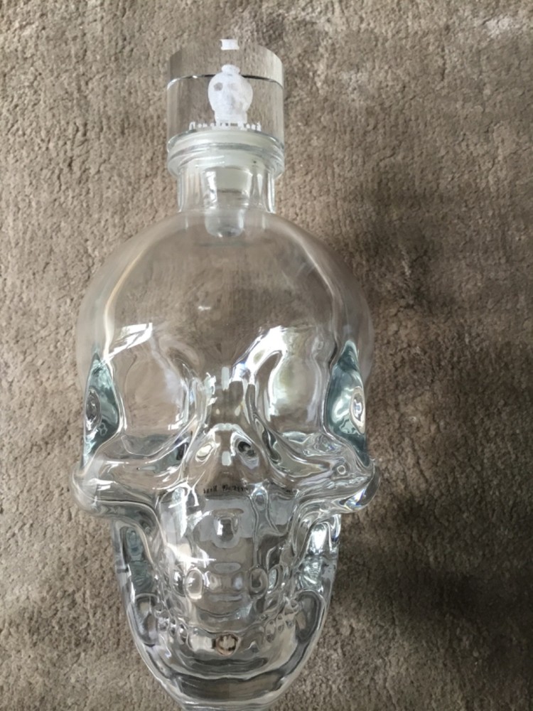 Crystal Head Vodka Empty Bottle 700ml with a very rare stopper.