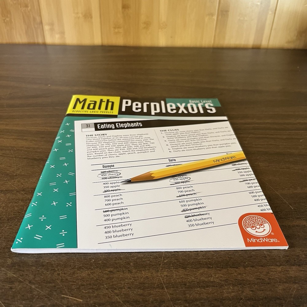 Math Perplexors Basic Level - Builds Logic Skills - 50 Problems Ages 6 and up