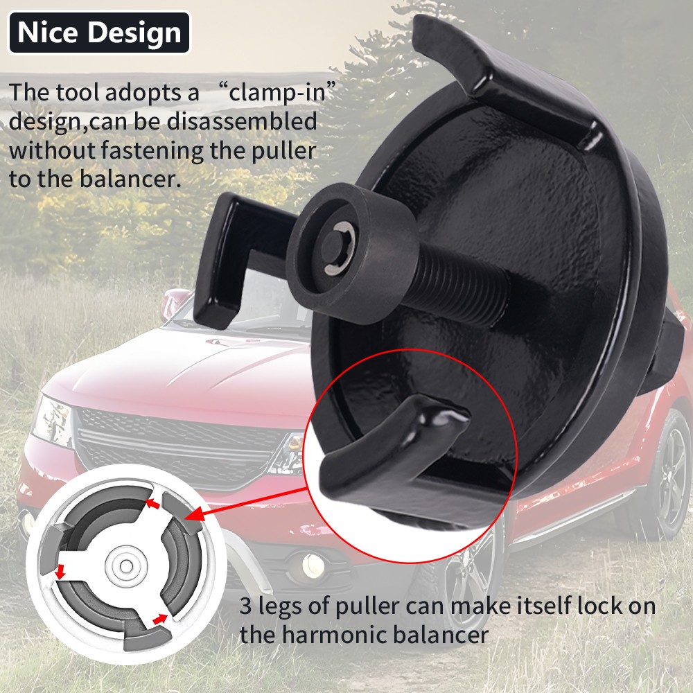 25264 Harmonic Balancer Puller For GM Dodge Jeep Chrysler Crank Pulley Puller
