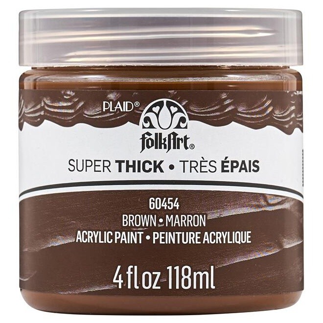 FolkArt Super Thick Acrylic Paint 4oz-Brown