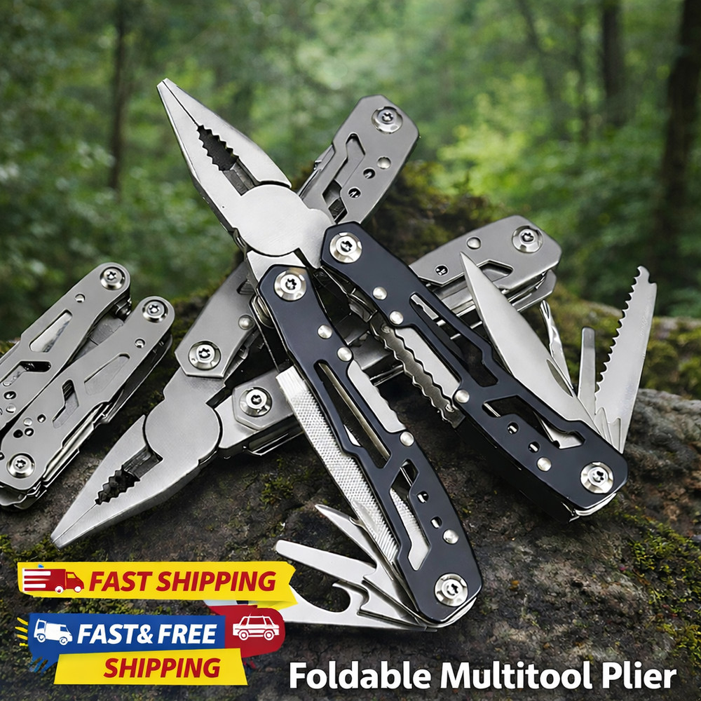 14-in-1 MINI Multitool Pliers Rugged & Foldable Portable Pocket Camping Tools US