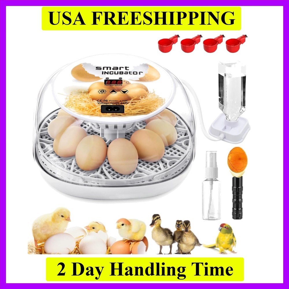 Egg Incubator with Automatic Egg Turning Control, Incubators for Hatching Egg...