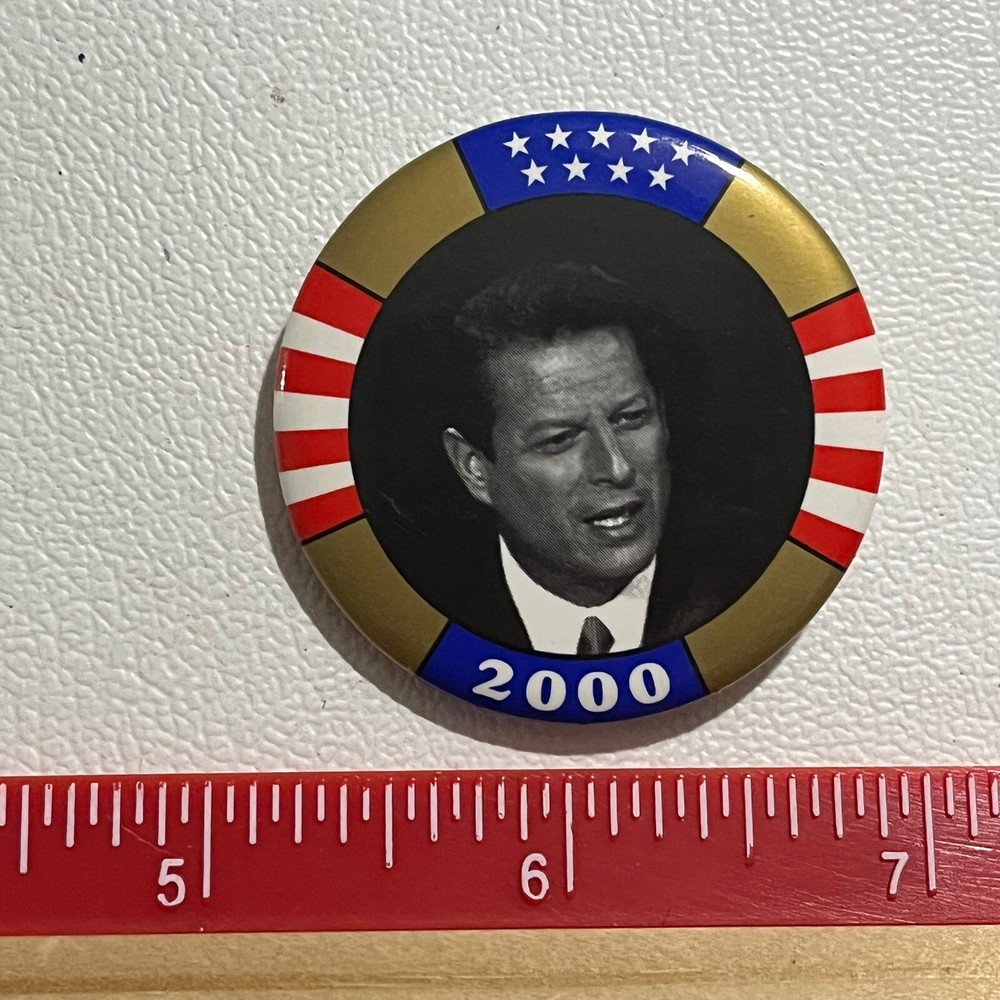2000 AL GORE Politics Election Pinback Button B026