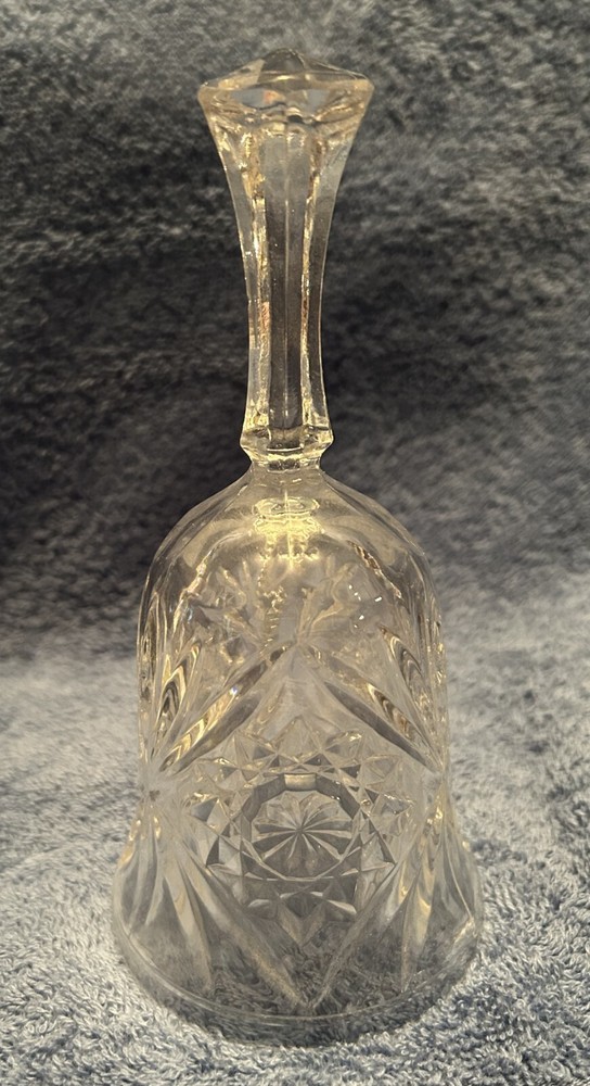 Crystal Bell, Clear Color, Starburst Pattern 6 1/2”