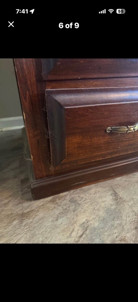 Vintage Handmade Armoire Solid Wood