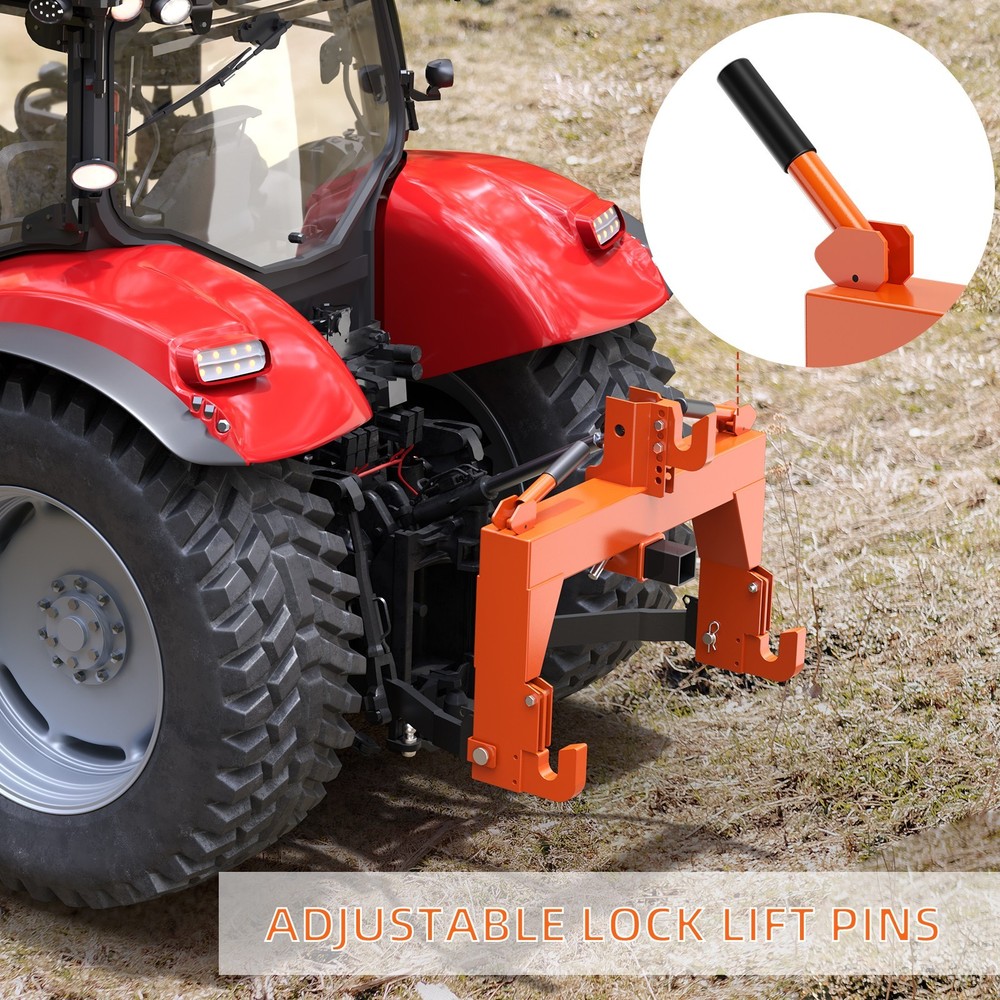 3 Point Quick Hitch Tractor Quick Hitch for Category 1 ，2 Tractor, 3000lbs