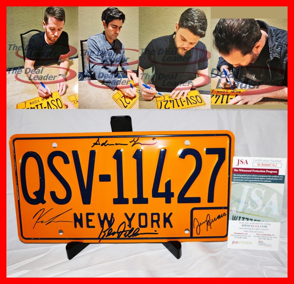 🔥  Entourage Cast Signed License Plate Grenier Connolly Dillon Ferrara JSA PSA