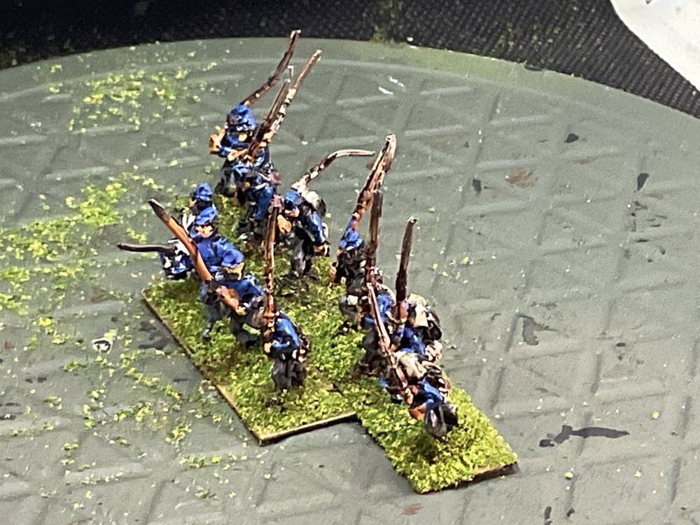 15mm Painted ACW Union Infantry Bn w/ Command (12 Figs)