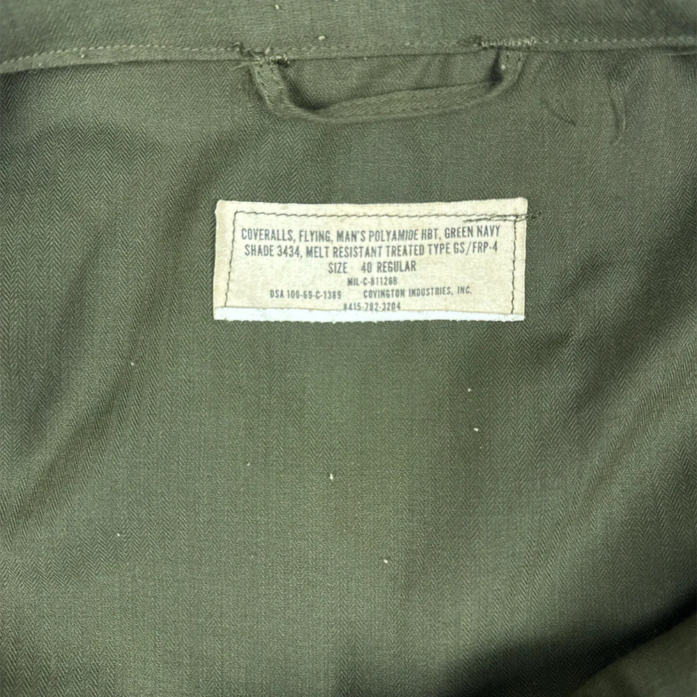 US Navy 1960s Olive Flying Coveralls