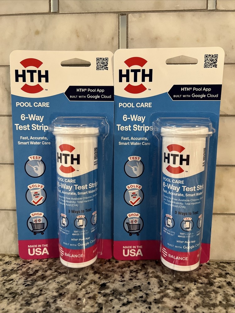 HTH pool 6 Way Test Strips New In Package