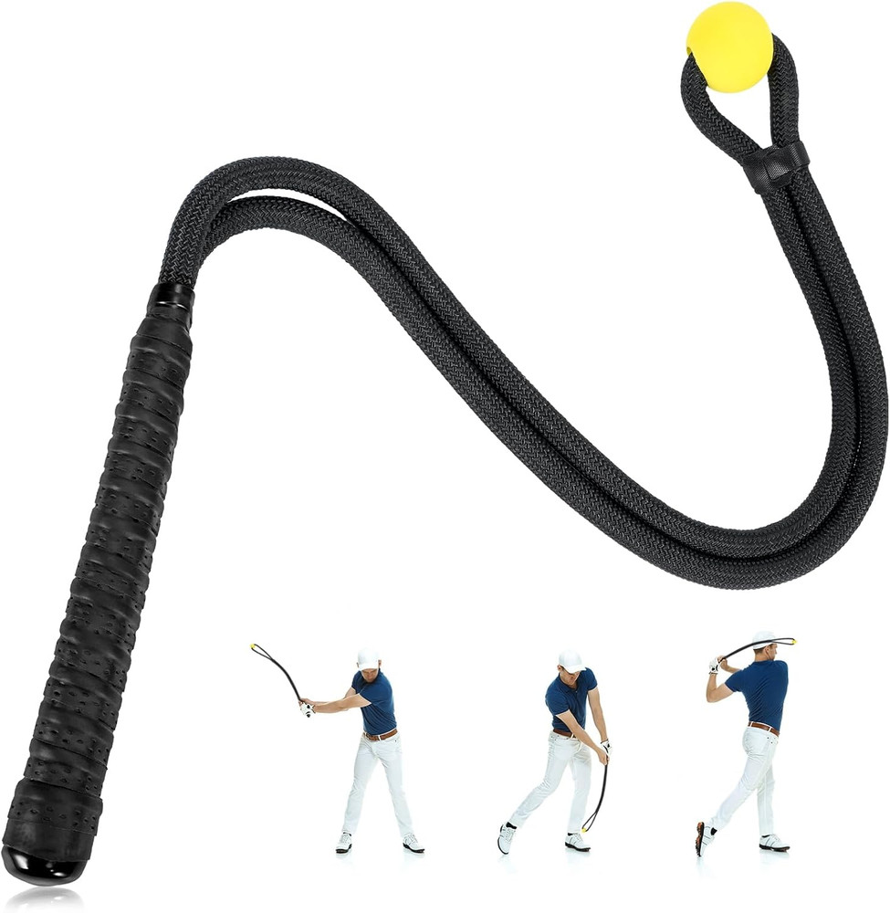 Golf Rope Swing Trainer & Aid – Elevate Speed Tempo Flexibility | All-Level Warm