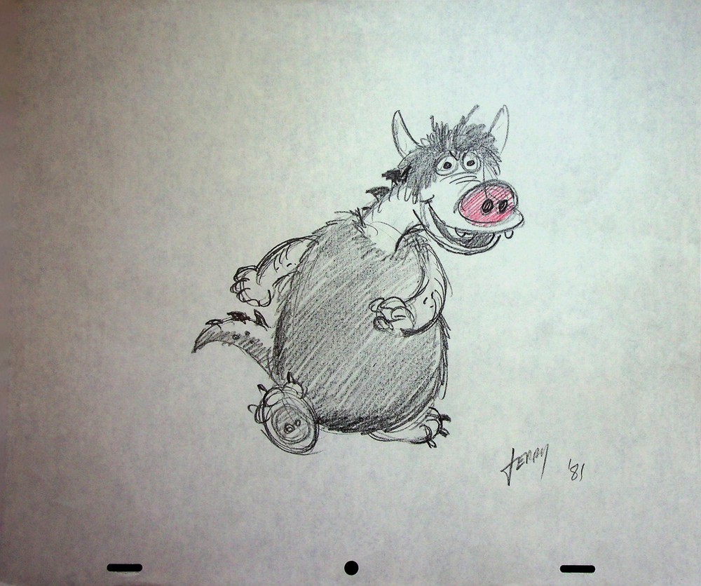 Daffy Dragons (Unreleased) JERRY EISENBERG Signed Hand-Drawn Character Layout#LF