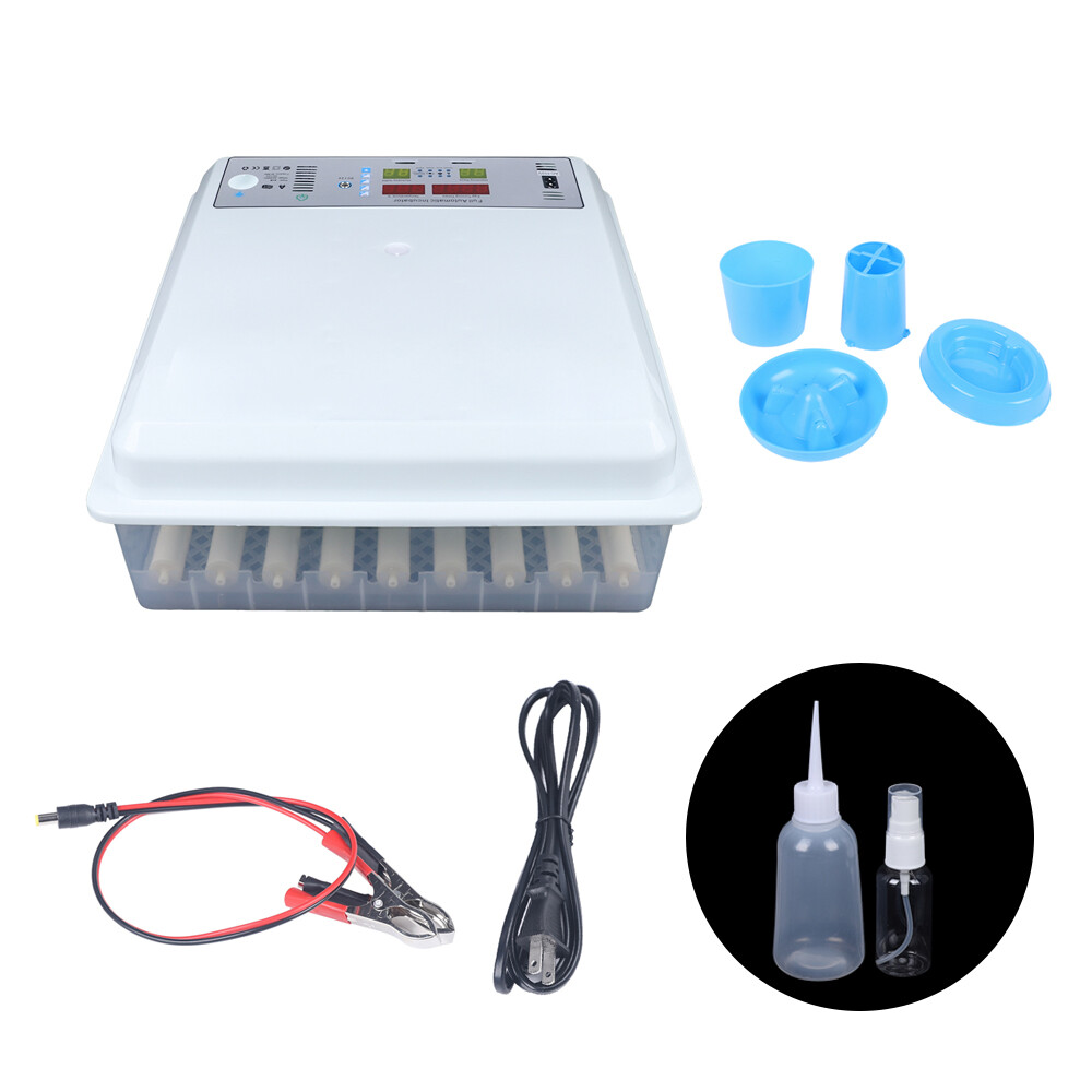 64 Eggs Digital Automatic Hatcher White Egg Incubator for Hatching Chicken Farm