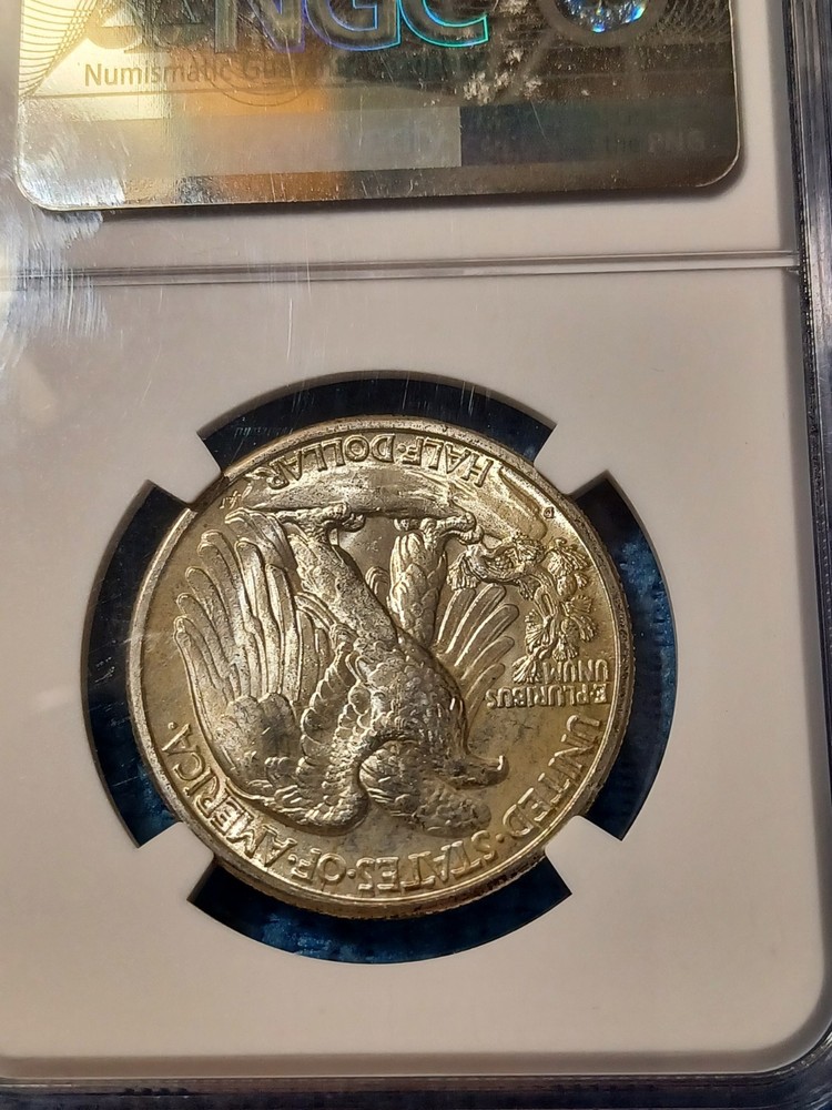 1944D Walking Liberty Half Dollar NGC MS66 Original Full Luster
