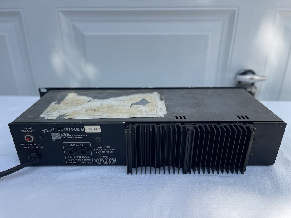 Vintage Traynor Beta 150EQ Solid-State Power Amplifier Equalizer Black