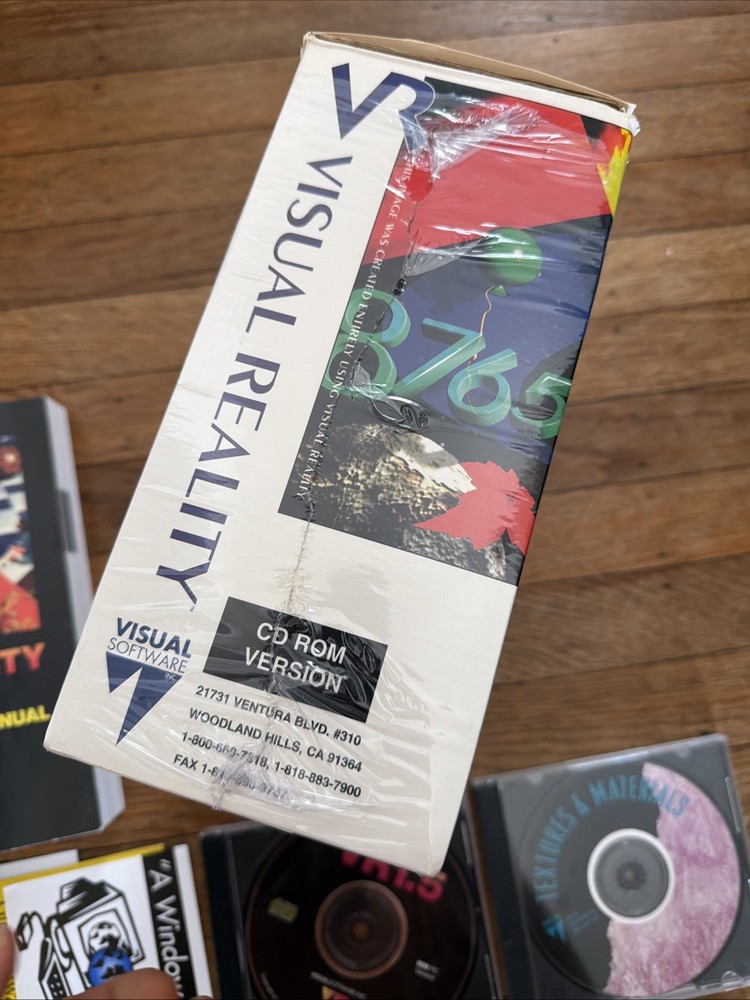 VR Visual Reality by Visual Software Inc Big Box PC / IBM Microsoft Windows CIB