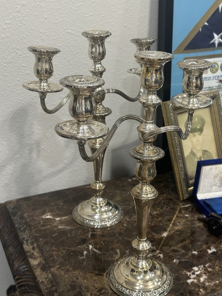 International Silver Prelude Sterling Silver Candelabras