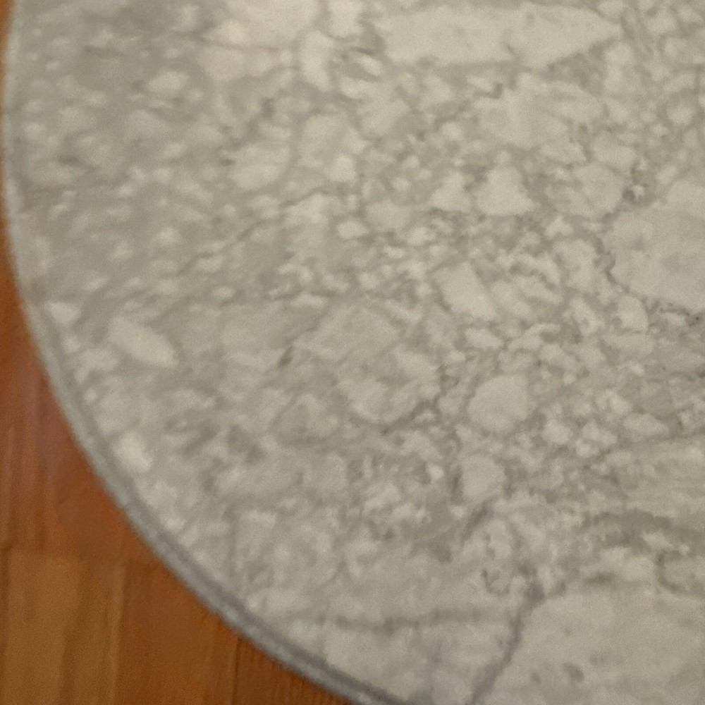 Vintage Solid Replacement 24” Marble Table Top (Italy) White & Gray Veining