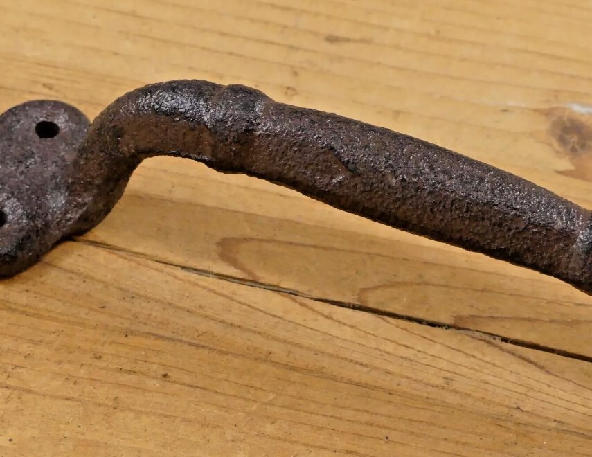 2 Rustic Cast Iron Antique Style Restore Barn Handles Gate Pull Door Handle