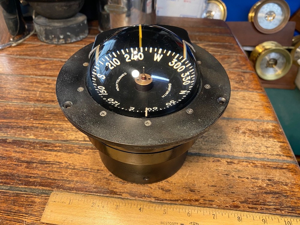 Lightly Used Danforth Constellation Dash Mount Compass 4" Card