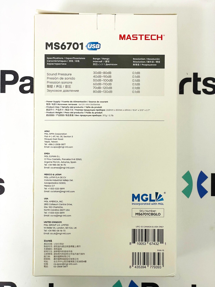 MASTECH MS6701 Digital Sound Level Meter