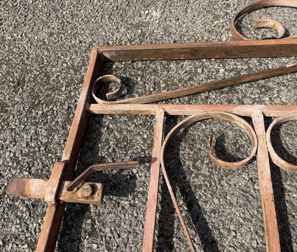 Antique Victorian Ornate Wrought Iron Gate