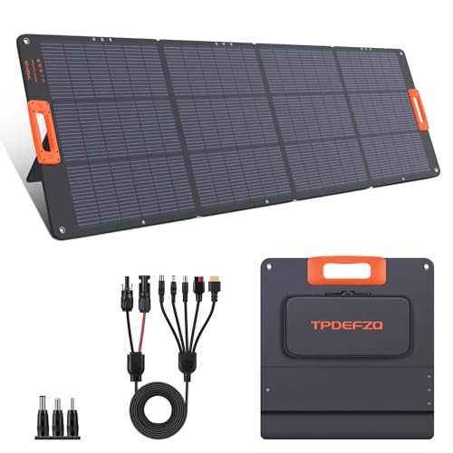 200W Portable Solar Panel Charger,Foldable Solar Panel for Power Gray