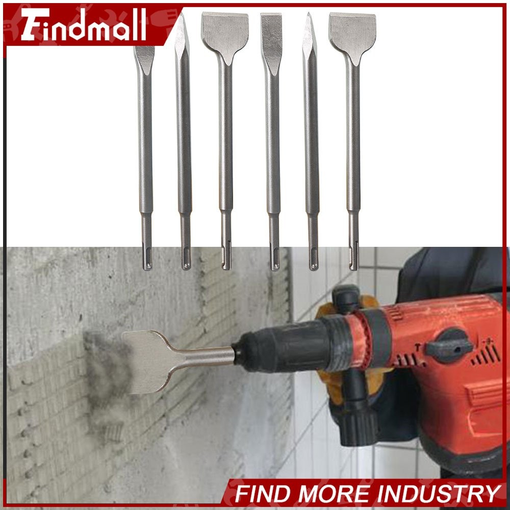 Findmall 6Pcs Concrete Drill Bit Set Rotary Hammer Bits Chisel With Point Chisel