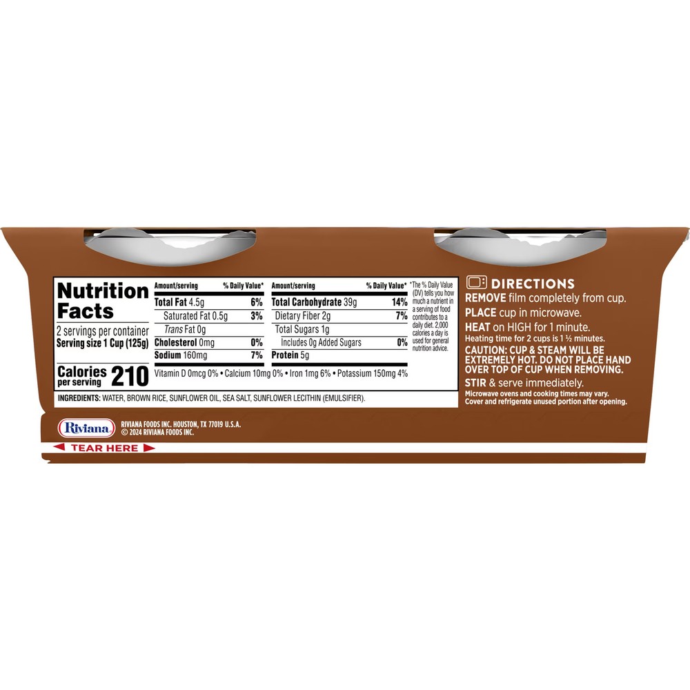 Microwaveable Brown Rice Cups Gluten Free