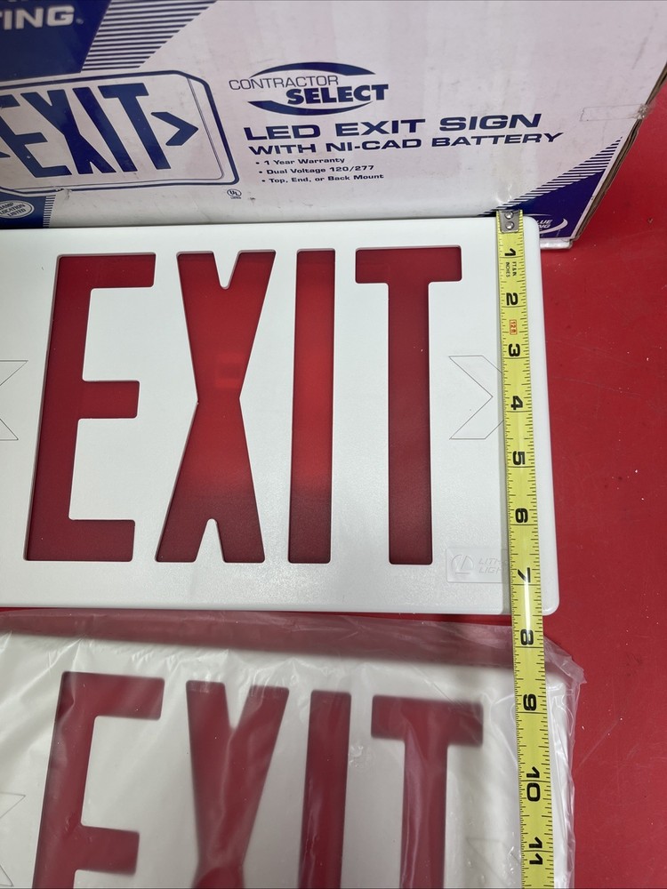 LITHONIA LIGHTING LED EXIT SIGN W/XTRA FACE PLATE