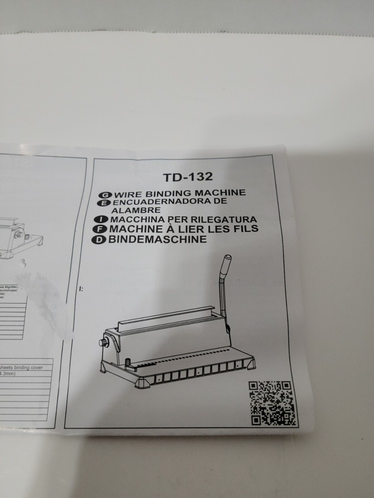 Rayson TD-132 Binding Machine Punch 12 Sheets/Bind 120 Sheets